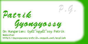 patrik gyongyossy business card